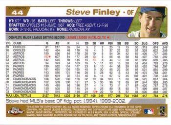 2004 Topps Chrome - Gold Refractors #44 Steve Finley Back
