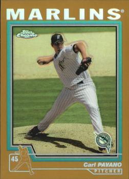 2004 Topps Chrome - Gold Refractors #48 Carl Pavano Front