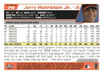 2004 Topps Chrome - Gold Refractors #79 Jerry Hairston Jr. Back