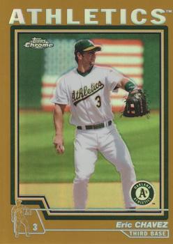 2004 Topps Chrome - Gold Refractors #180 Eric Chavez Front