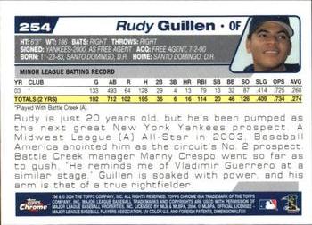 2004 Topps Chrome - Gold Refractors #254 Rudy Guillen Back