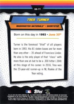 2018 Bowman - Chrome Bowman Birthdays #BB-TT Trea Turner Back