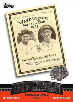2004 Topps - Fall Classic Covers #FC1925 1925 World Series Front