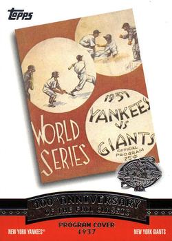2004 Topps - Fall Classic Covers #FC1937 1937 World Series Front