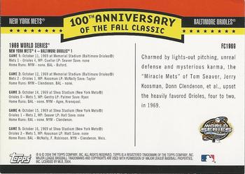 2004 Topps - Fall Classic Covers #FC1969 1969 World Series Back