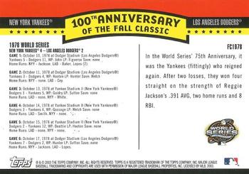 2004 Topps - Fall Classic Covers #FC1978 1978 World Series Back