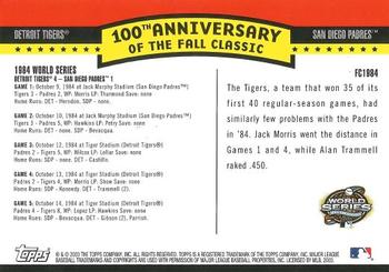 2004 Topps - Fall Classic Covers #FC1984 1984 World Series Back