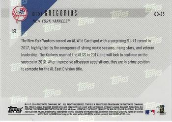 2018 Topps Now Road to Opening Day New York Yankees #OD-35 Didi Gregorius Back
