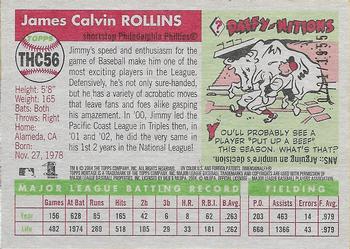 2004 Topps Heritage - Chrome #THC56 Jimmy Rollins Back