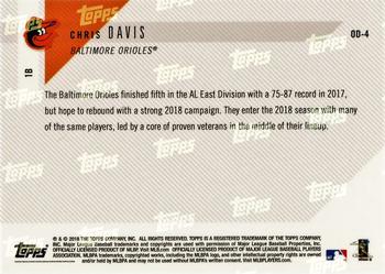 2018 Topps Now Road to Opening Day Baltimore Orioles #OD-4 Chris Davis Back