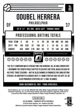 2018 Donruss Optic #85 Odubel Herrera Back