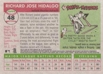 2004 Topps Heritage #48 Richard Hidalgo Back