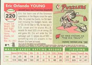 2004 Topps Heritage #220 Eric Young Back