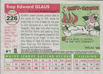 2004 Topps Heritage #226 Troy Glaus Back