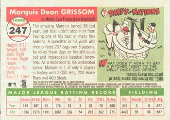 2004 Topps Heritage #247 Marquis Grissom Back