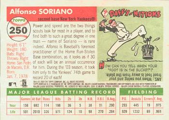 2004 Topps Heritage #250 Alfonso Soriano Back