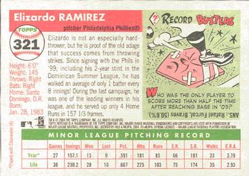 2004 Topps Heritage #321 Elizardo Ramirez Back
