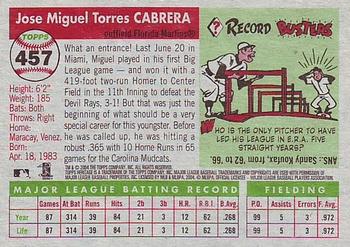 2004 Topps Heritage #457 Miguel Cabrera Back