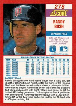 1990 Score - Promos #278 Randy Bush Back