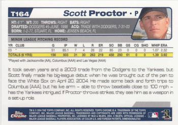 2004 Topps Traded & Rookies - Chrome #T164 Scott Proctor Back