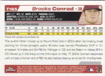 2004 Topps Traded & Rookies - Chrome #T165 Brooks Conrad Back