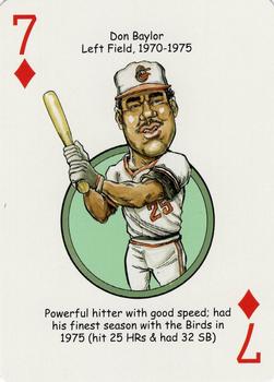 2007 Hero Decks Baltimore Orioles Baseball Heroes Playing Cards #7♦ Don Baylor Front