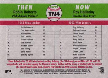 2004 Topps Heritage - Then & Now #TN4 Robin Roberts / Roy Halladay Back