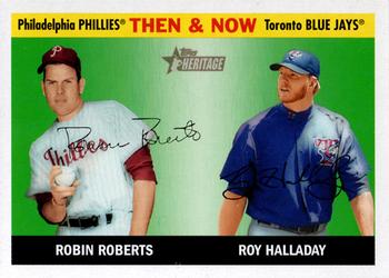 2004 Topps Heritage - Then & Now #TN4 Robin Roberts / Roy Halladay Front