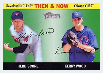 2004 Topps Heritage - Then & Now #TN6 Herb Score / Kerry Wood Front