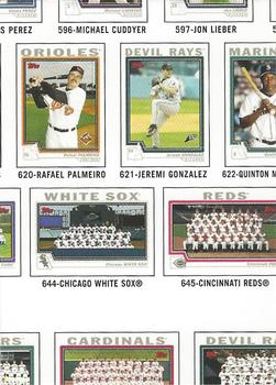 2004 Topps Traded & Rookies - Checklists Puzzle Blue Backs #93 Checklist 3 of 10 Front