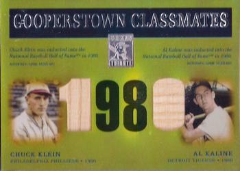 2004 Topps Tribute HOF - Cooperstown Classmates Dual Relics #CCL-KK Chuck Klein / Al Kaline Front