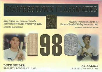 2004 Topps Tribute HOF - Cooperstown Classmates Dual Relics #CCL-SK Duke Snider / Al Kaline Front