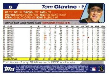 2004 Topps Opening Day #6 Tom Glavine Back