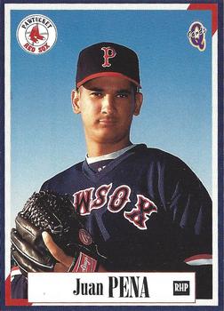 1998 Blueline Q-Cards Pawtucket Red Sox #23 Juan Pena Front