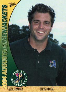 2004 MultiAd Augusta GreenJackets #30 Steve Meccia Front