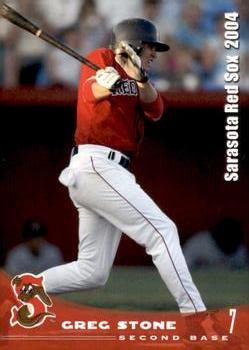 2004 Grandstand Sarasota Red Sox #NNO Greg Stone Front