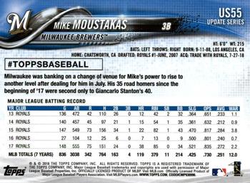 2018 Topps Update #US55 Mike Moustakas Back