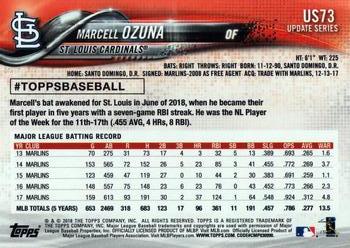 2018 Topps Update #US73 Marcell Ozuna Back