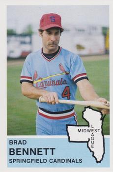 1982 Fritsch Springfield Cardinals - Samples #23 Brad Bennett Front