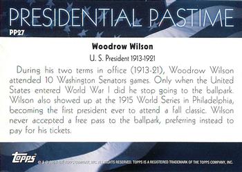 2004 Topps - Presidential Pastime #PP27 Woodrow Wilson Back