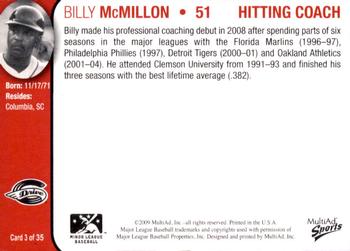 2009 MultiAd Greenville Drive #3 Billy McMillon Back