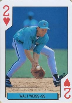 1993 Bicycle Florida Marlins Playing Cards #2♥ Walt Weiss Front