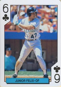 1993 Bicycle Florida Marlins Playing Cards #6♣ Junior Felix Front