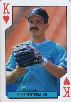 1993 Bicycle Florida Marlins Playing Cards #K♥ Rich Renteria Front