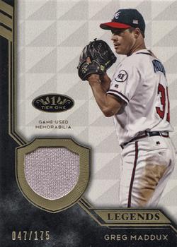 2018 Topps Tier One - Tier One Legends Relics #T1RL-GM Greg Maddux Front