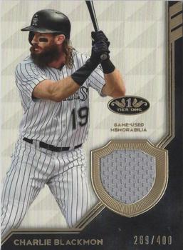 2018 Topps Tier One - Tier One Relics #T1R-CB Charlie Blackmon Front