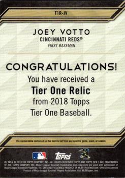 2018 Topps Tier One - Tier One Relics #T1R-JV Joey Votto Back