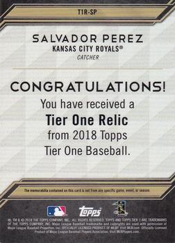 2018 Topps Tier One - Tier One Relics #T1R-SP Salvador Perez Back