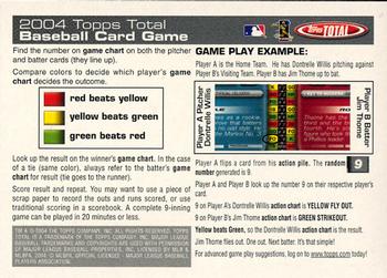 2004 Topps Total #NNO Game Instructions Front