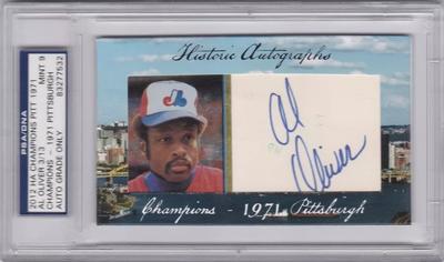 2012 Historic Autographs Champions Midwest #NNO Al Oliver Front